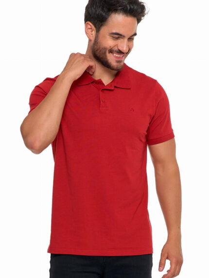 Bordowa koszulka polo