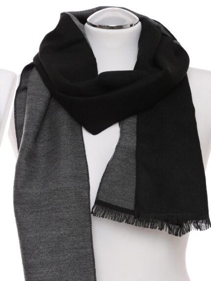 Męski szalik dwustronny czarny